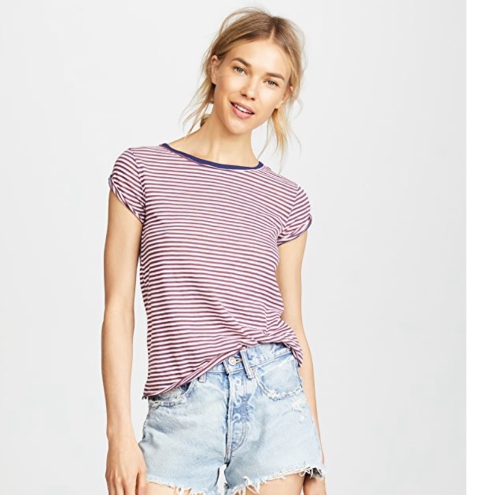 Free People Stripe Clare Tee